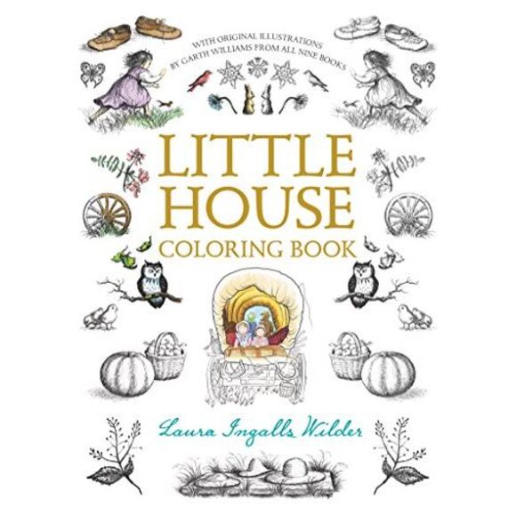 Little House Coloring Book: Coloring Book for Adults and Kids to Share -- Laura - Picture 2 of 3